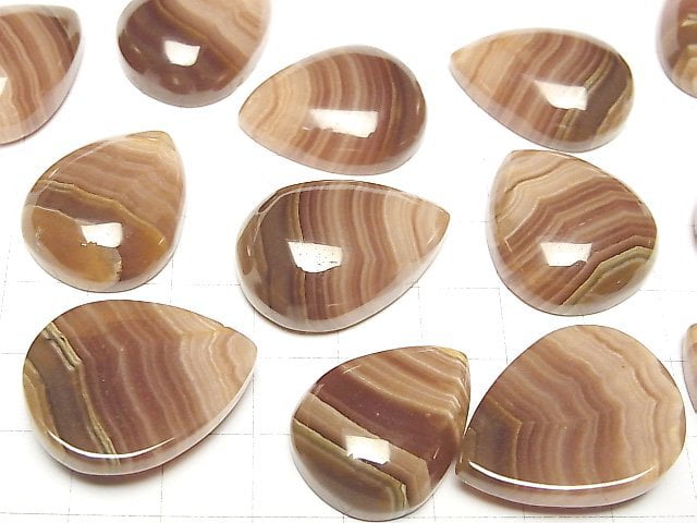 [Video] Brown Color Rhodochrosite AA++ Pear shape Cabochon 1pc