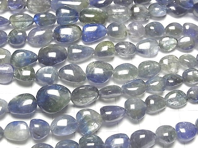 [Video] High Quality Bi-color Tanzanite AAA- Nugget 1strand beads (aprx.7inch / 18cm)