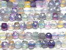 [Video] High Quality! Multicolor Fluorite AA++ Cube Shape 4x4x4mm 1strand beads (approx. 15 inches/37 cm)