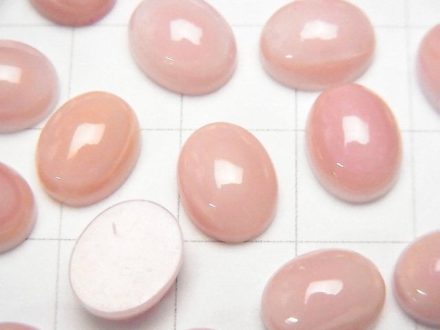 Queen Conch Shell AAA Oval Cabochon 10x8mm 1pc