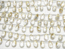 [Video] Doublet Crystal AAA Faceted Pear Shape Gold & Silver 1strand beads (aprx.8inch/20cm)