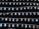 [Video] High Quality Rainbow Moonstone AAA Pear shape (Smooth) half or 1strand beads (aprx.7inch / 17cm)