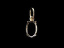 [Video][Japan][K10 Yellow Gold] Pendant Frame (Prong Setting) for Oval Cabochon 6x4mm, 1pc