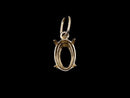 [Video][Japan][K10 Yellow Gold] Pendant Frame (Prong Setting) for Oval Faceted 6x4mm, 1pc