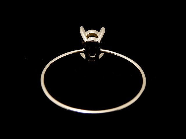 [Video][Japan][K10 Yellow Gold]Ring Frame (Prong Setting)Oval Faceted 6x4mm 1pc