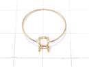 [Video][Japan][K10 Yellow Gold] Ring Frame (Prong Setting) for Oval Cabochon 6x4mm 1pc