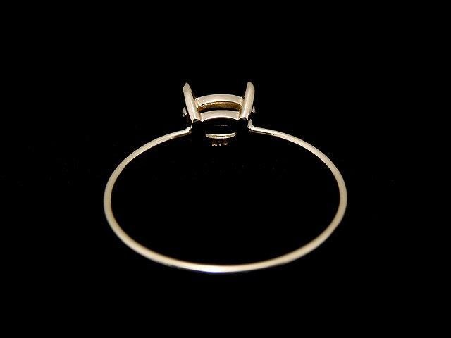 [K10 Yellow Gold] Ring Frame (Prong Setting) for Horizontal Oval Faceted 6x4mm Rings 1pc [Japan]