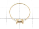 [Video][Japan][K10 Yellow Gold] Ring Frame (Prong Setting) for Horizontal Oval Cabochon 6x4mm (1pc)
