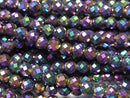 Faceted Round, Hematite Gemstone Beads