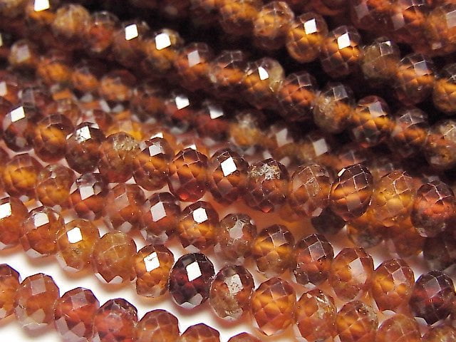 Garnet, Roundel Gemstone Beads