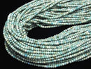 [Video] High Quality! Blue Opal Faceted Button Rondelle 3.5x3.5x2.5mm 1strand beads (aprx.15inch / 37cm)