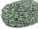 [Video] High Quality! Emerald AA+ Faceted Button Rondelle 6x6x4mm half or 1strand beads (aprx.15inch / 37cm)