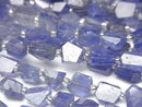[Video]High Quality Tanzanite AA++ Faceted Nugget half or 1strand beads (aprx.7inch/18cm)