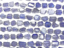 [Video]High Quality Tanzanite AA++ Faceted Nugget half or 1strand beads (aprx.7inch/18cm)