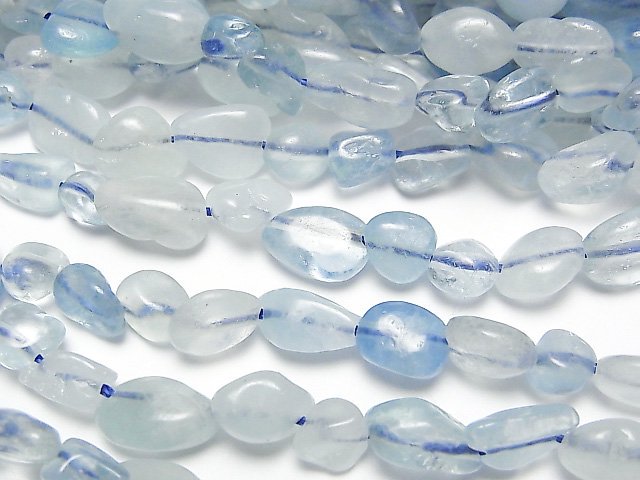 Aquamarine, Nugget Gemstone Beads