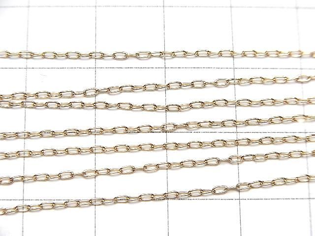 14KGF Long Cable Chain 1.0mm [40cm][45cm][50cm][60cm] Necklace 1pc