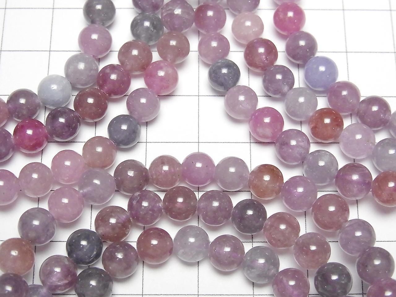 Bracelet de spinelle multicolore AA++ rond 6mm