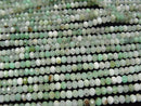 [Video] High Quality! Chrysoprase AA Faceted Button Rondelle 3.5x3.5x3mm 1strand beads (aprx.15inch / 36cm)