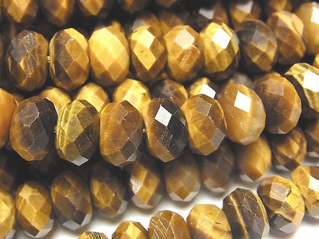 Roundel, Tiger's Eye Gemstone Beads