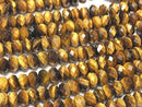 [Video] High Quality! Yellow Tiger's Eye AA++ Faceted Button Rondelle 10x10x6mm half or 1strand beads (aprx.15inch / 37cm)