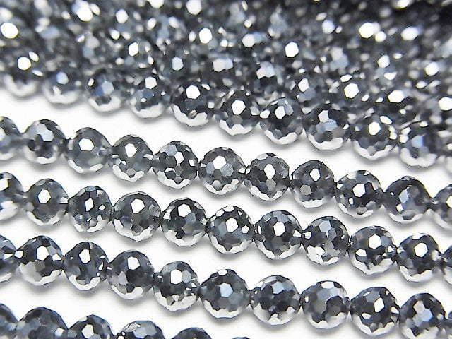 [Video]High Quality! 2pcs $9.79! Terahertz 128Faceted Round 4mm 1strand beads (aprx.15inch/37cm)