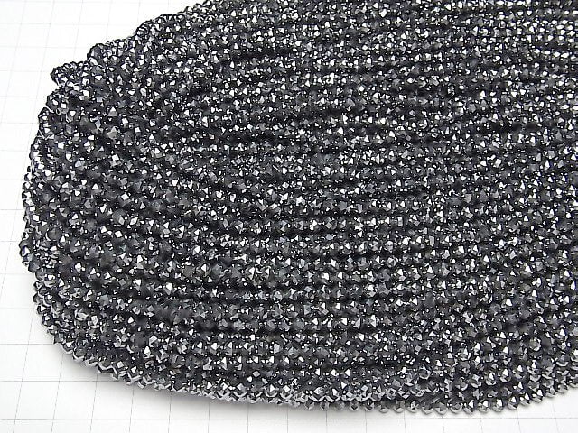 [Video] 2pcs $9.79! Terahertz Triangle Faceted Round 4mm 1strand beads (aprx.15inch / 37cm)