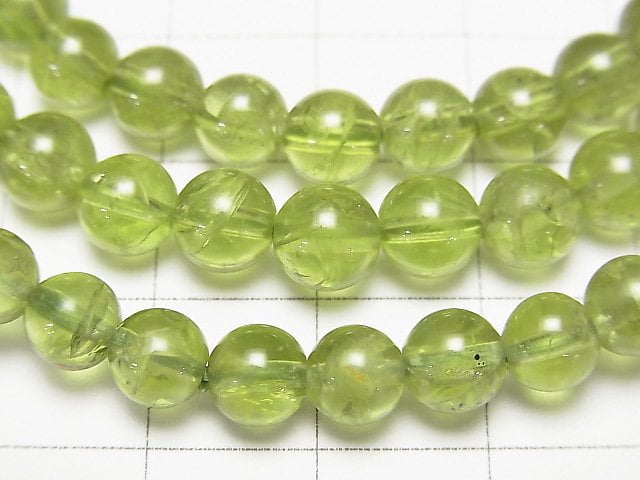 [Video]Peridot AA++ Round 6mm Bracelet