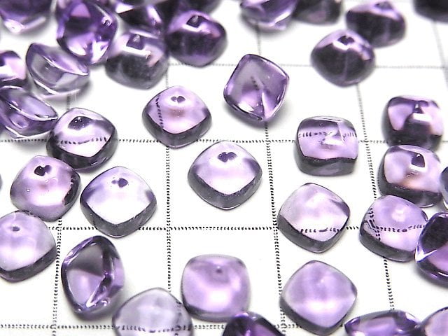 [Video] High Quality Amethyst AAA Sugarloaf Cut 6x6mm 4pcs