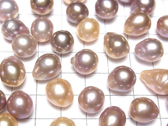 [Video] Fresh Water Pearl AAA- Loose stone Drop-Baroque 10-14mm Natural color Lavender 3pcs