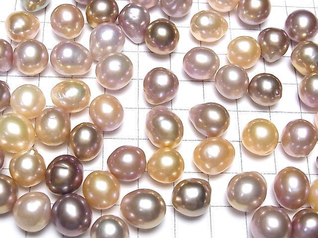 [Video] Fresh Water Pearl AAA- Loose stone Drop-Baroque 10-14mm Natural color Lavender 3pcs