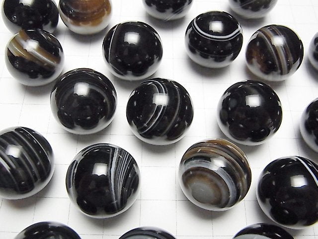 [Video] Tibetan Agate Sphere, Round 20mm 1pc