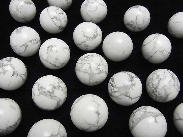 [Video] Howlite Magnesite Sphere, Round 20mm 1pc