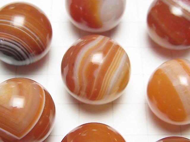 [Video] Carnelian, Sardonyx Sphere, Round 20mm 2pcs