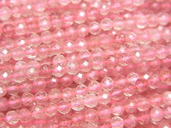 [Video]High Quality! Pink Epidote AA++ Faceted Round 3mm 1strand beads (aprx.15inch/37cm)