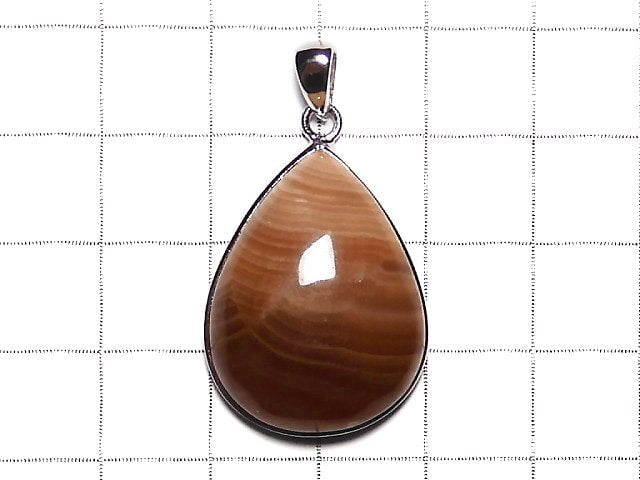 [Video] [One of a kind] Brown color Rhodochrosite AAA Pendant Silver925 NO.15