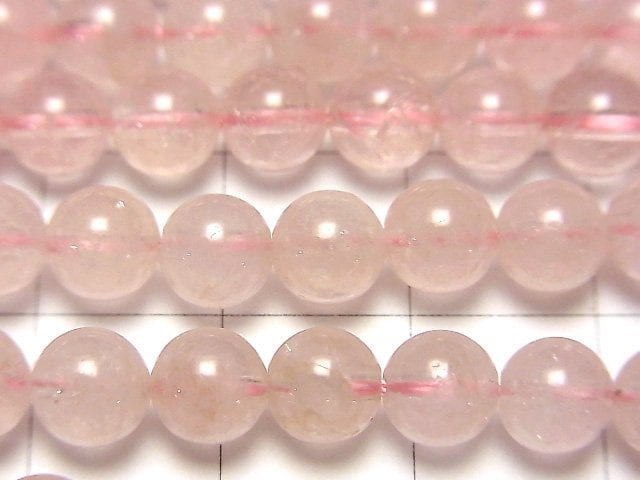 [Video] Morganite AA++ Round 6mm half or 1strand beads (aprx.15inch / 38cm)