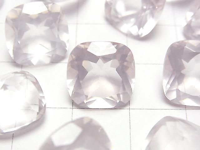 [Video]High Quality Rose Quartz AAA Loose stone Square Faceted 12x12mm 1pc