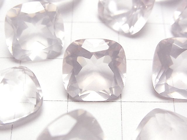 [Video] High Quality Rose Quartz AAA Loose stone Square Faceted 12x12mm 1pc