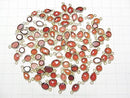 [Video]High Quality Mozambique Garnet AAA Bezel Setting Free Form Rose Cut [Both Side] 18KGP 4pcs