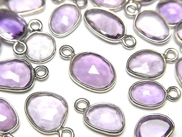 Amethyst, Bezel Setting, Free Form, Rose Gemstone Beads