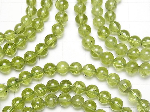 [Video] Peridot AA++ Round 6mm Bracelet