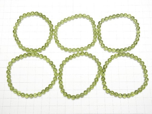 [Video] Peridot AA++ Round 6mm Bracelet