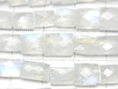 [Video] High Quality Rainbow Moonstone AA++ Faceted Rectangle 1strand Beads (approx. 7 inches/18 cm)