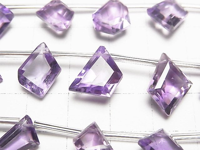 [Video]High Quality Amethyst AAA fancy shape cut 1strand (8pcs )