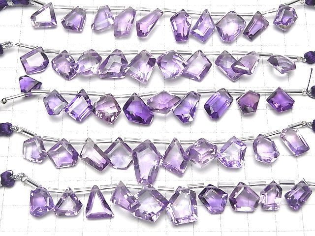 [Video]High Quality Amethyst AAA fancy shape cut 1strand (8pcs )