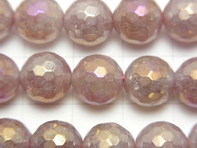 [Video] Pink Epidote 128Faceted Round 10mm Coating 1strand beads (aprx.15inch / 36cm)