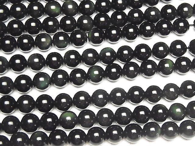 [Video] Green Obsidian Round 10mm half or 1strand beads (aprx.15inch / 36cm)