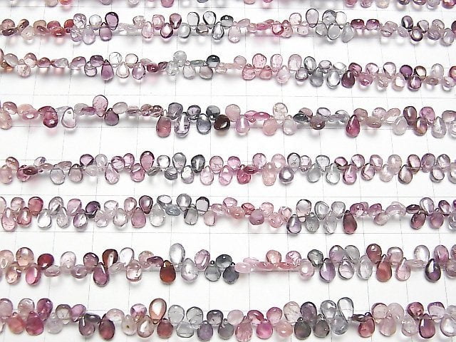 [Video]High Quality Multi-color Spinel AA++ Pear shape (Smooth) half or 1strand beads (aprx.7inch/18cm)