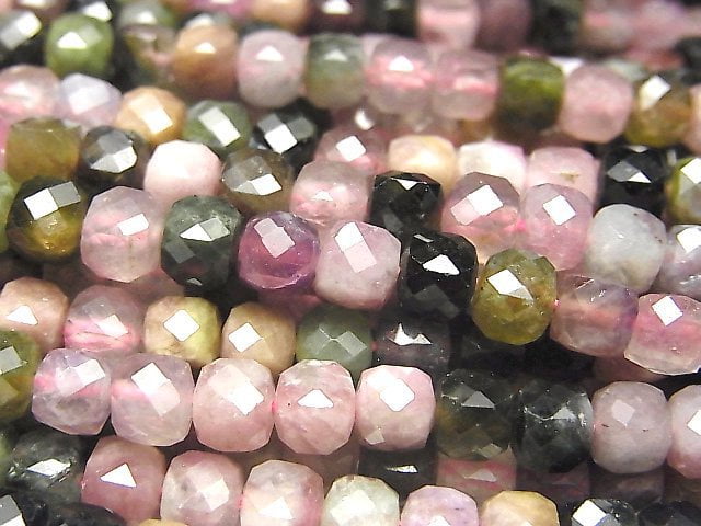 Cube, Tourmaline Gemstone Beads