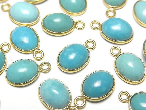 Bezel Setting, Oval, Turquoise Gemstone Beads